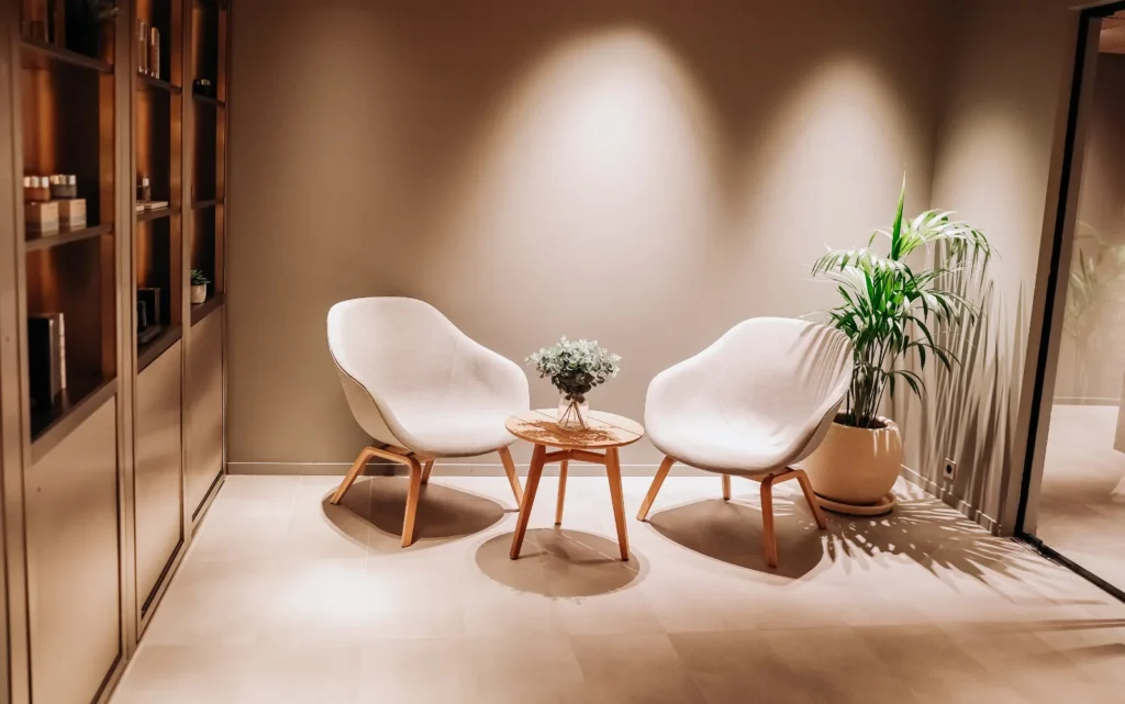 Zona de relajación con dos sillones